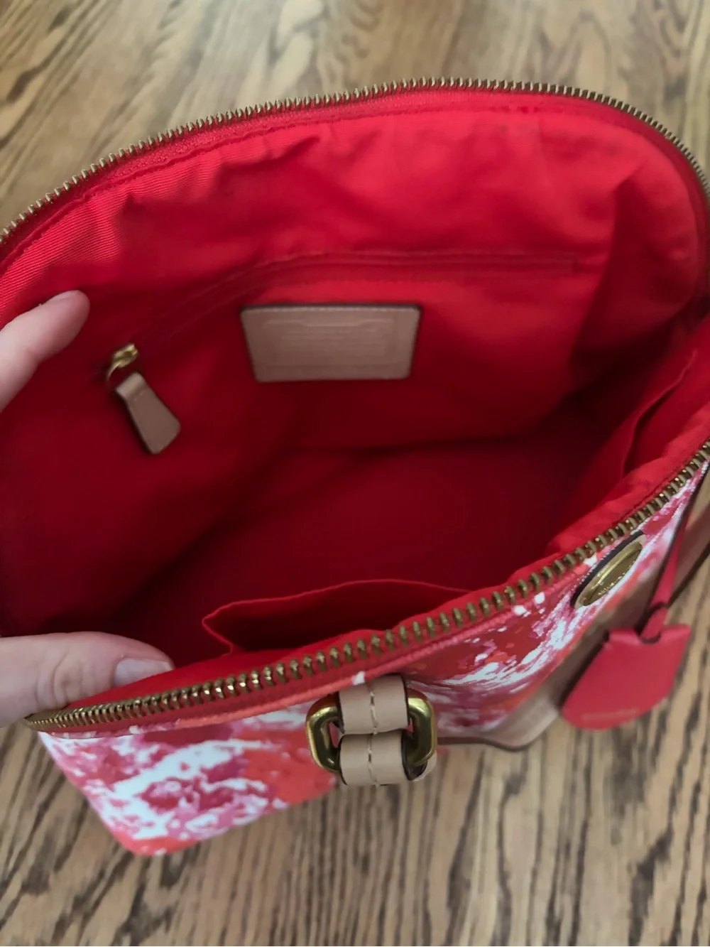 Coach Peyton Floral Cora Domed Satchel Bag Purse